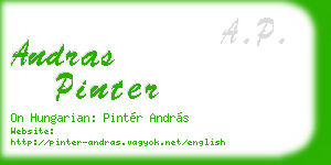 andras pinter business card